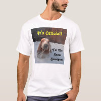 T-Shirt Basset Hound Snö Sweeper