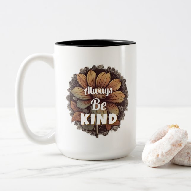 T-Shirt Be alltid om hjälp Två-Tonad Mugg (Med munk)