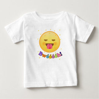 T-shirt Bébé Emoji Rigolo - Émoticône Langue Tirée
