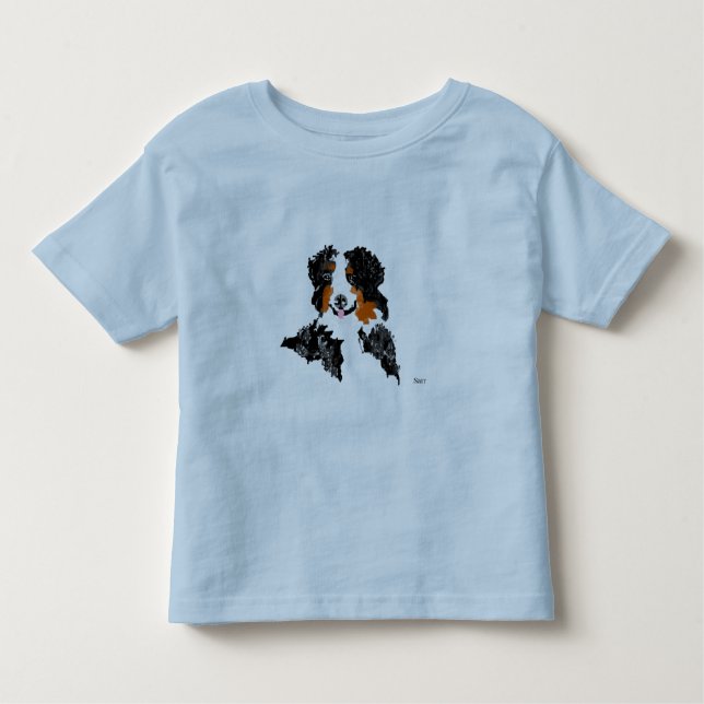 T-Shirt: Bernese Mountain Hundar T Shirt (Framsida)