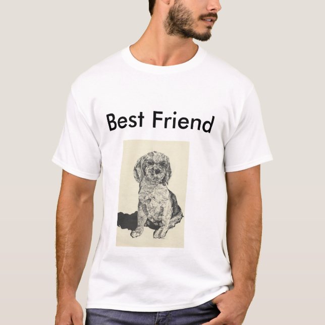 T-Shirt Best Friend Cocker Spain (Framsida)