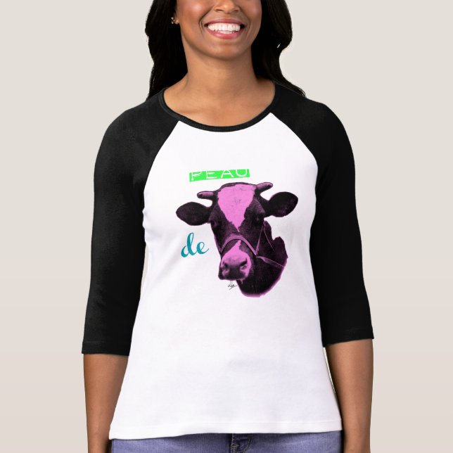T Shirt Bicolore femme Peau de vache (Framsida)