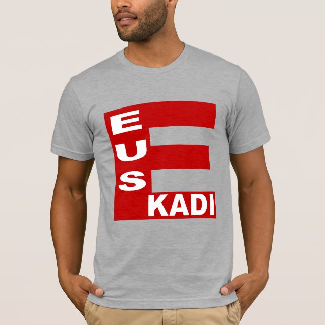 T-shirt BIO gris chiné  EUSKADI (Framsida)