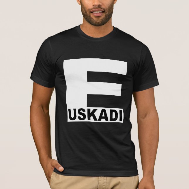 T-shirt BIO noir  EUSKADI (Framsida)