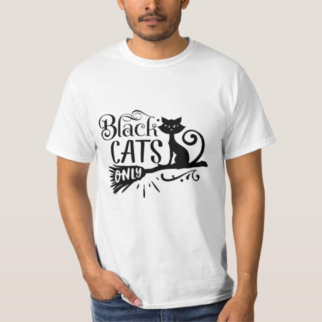 T-SHIRT Black cats only  (Framsida)