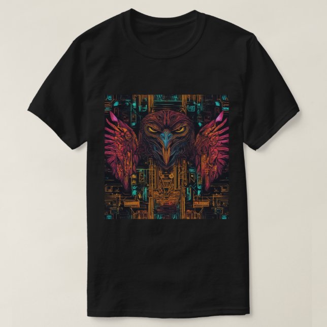T-Shirt, Black, Hawk Ansikte T Shirt (Design framsida)
