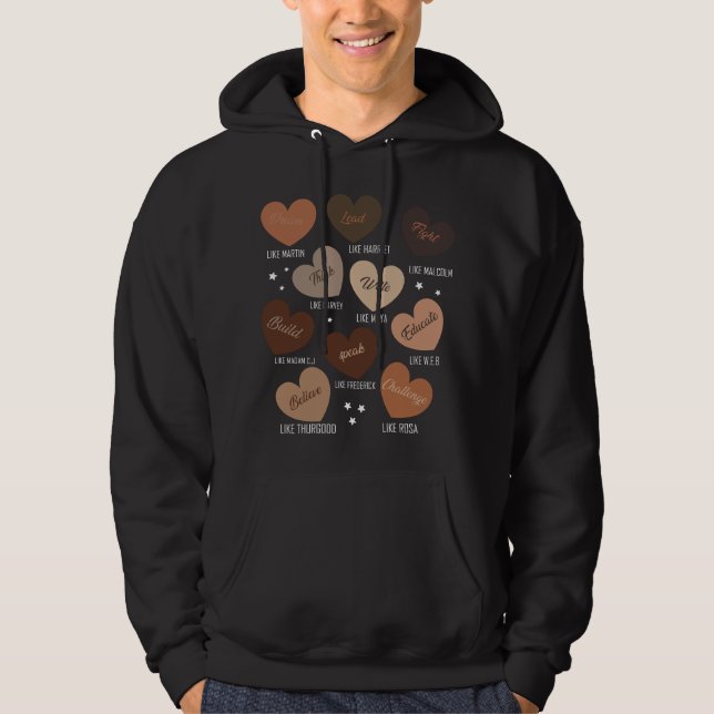 T-Shirt-Black History Month 100 Years Hoodie (Framsida)