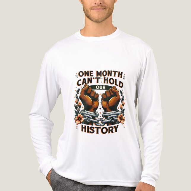 T-Shirt-Black History Month 100 Years T Shirt (Framsida)