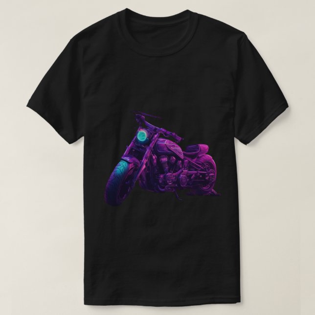 T-Shirt, Black, Motorcycle T Shirt (Design framsida)