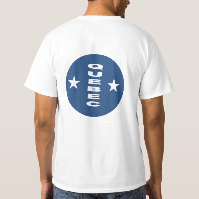 T-shirt blanc dos homme QUEBEC (Baksida)