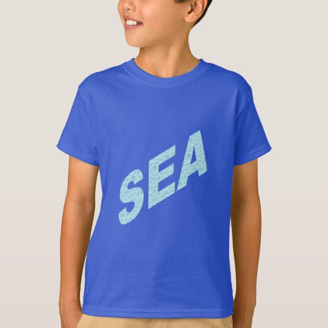 T-shirt bleu royal  enfants SEA (Framsida)