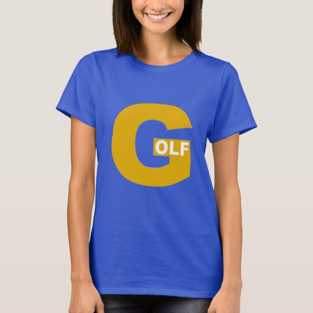 T-shirt bleu royal  femme  DESIGN  GOLF   (Framsida)