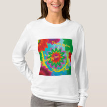T-shirt-Blommigt, Långärmad, sommarutskrift