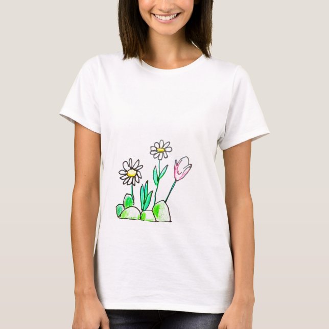 T-Shirt - blommor (Framsida)