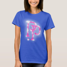 T-Shirt Bokstav P Logodesign (rosa)