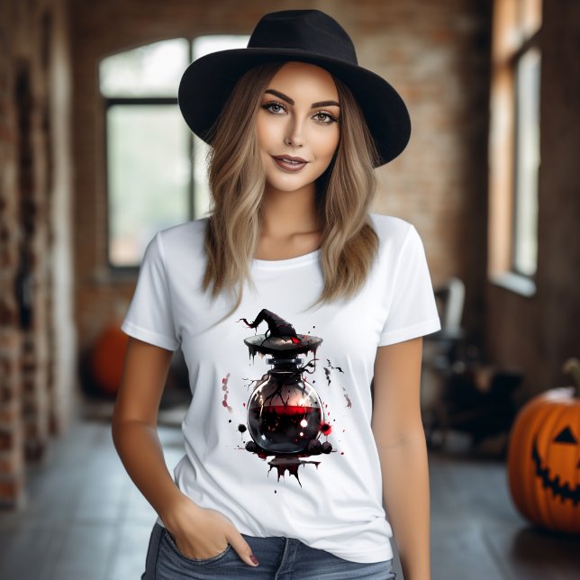 T-shirt Bouteille Potion Sang Horreur Halloween (Skapare uppladdad)