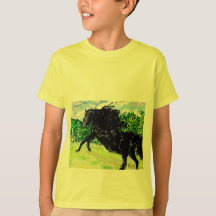 T-Shirt Boy's Black Stallion
