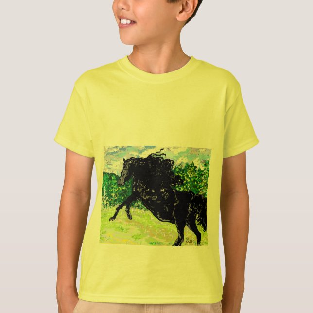 T-Shirt Boy's Black Stallion (Framsida)