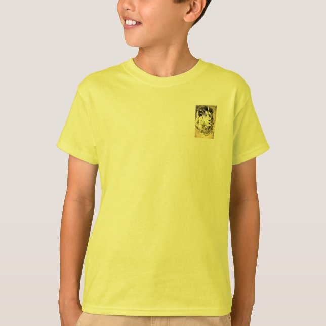 T-Shirt Boys lejon art&design stil (Framsida)