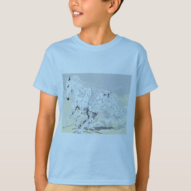 T-Shirt Boys White Stallion (Framsida)