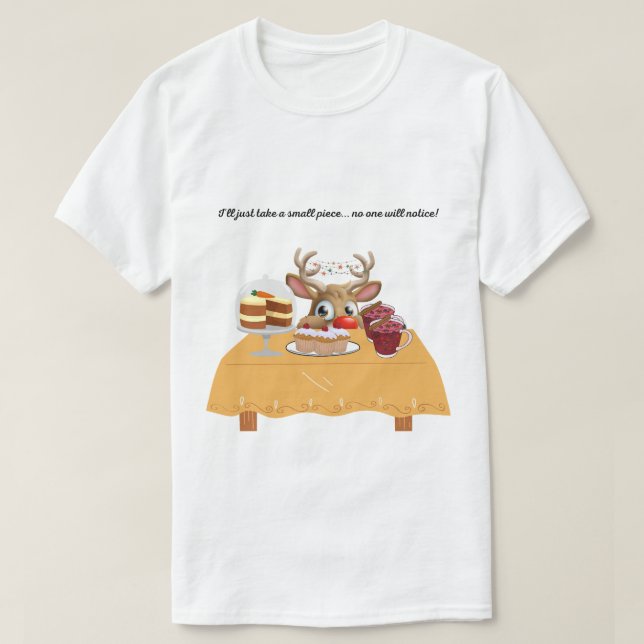 T-shirt: Caper Cake Caper - the Sneaky Reind T Shirt (Design framsida)