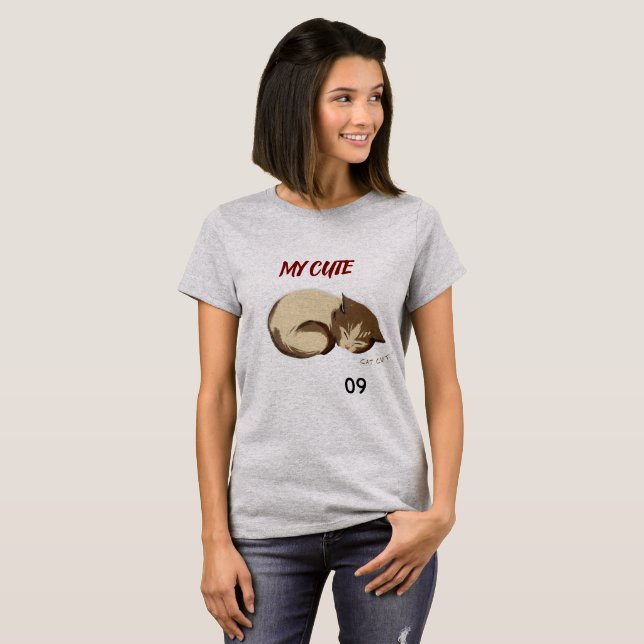 T-SHIRT CAT CUTE (Hel framsida)