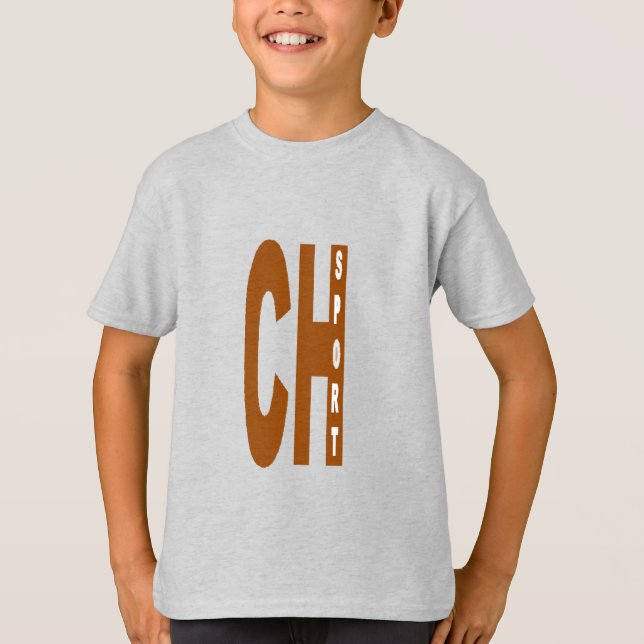 T-shirt cendre enfant DESIGN  CH SPORT (Framsida)