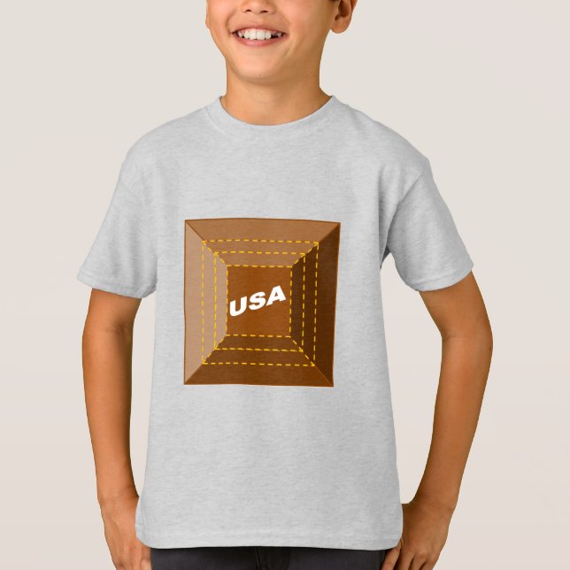 T-shirt cendre Enfants  CHOCOLAT  USA (Framsida)