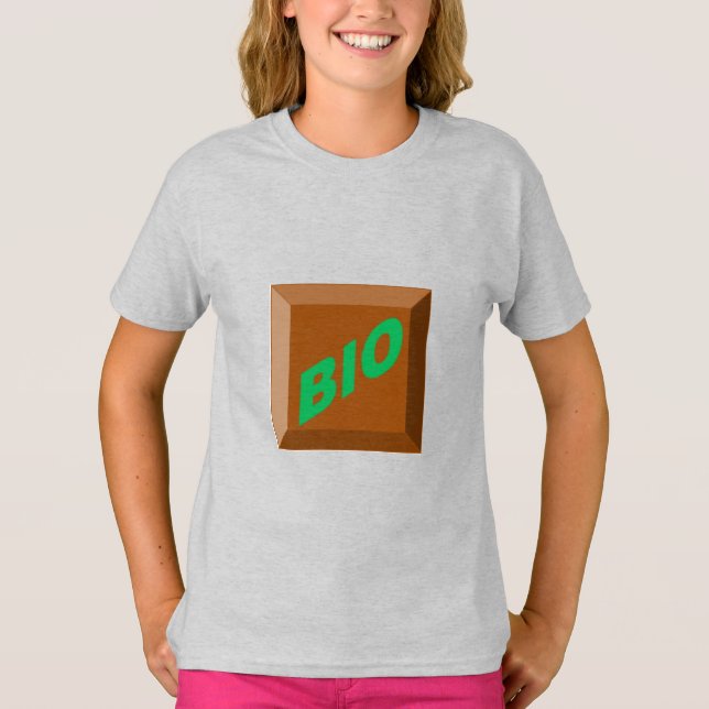 T-shirt cendre filles  CHOCOLAT  BIO (Framsida)