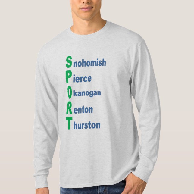 T-shirt cendre manches longues  TOURISM  SPORT  WA (Framsida)