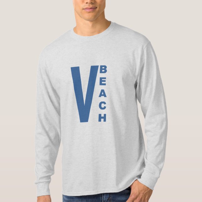 T-shirt cendre manches longues  VIRGINIA  BEACH (Framsida)