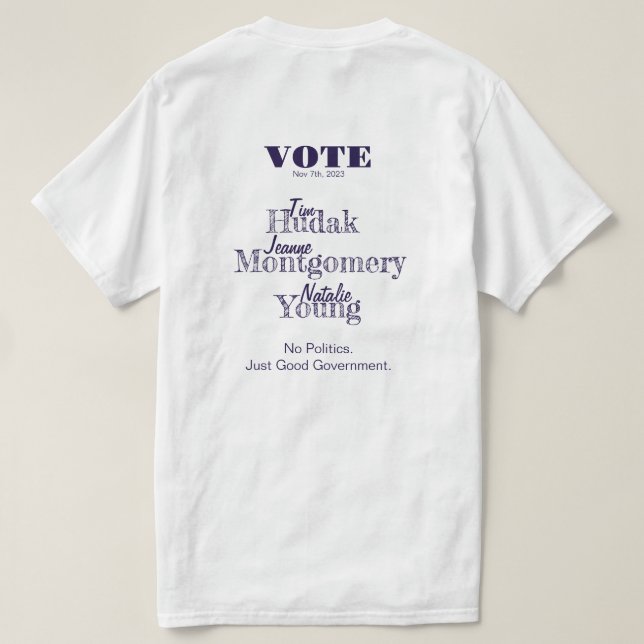 T-Shirt CHB Dems Hudak Montgomery Young (Design baksida)