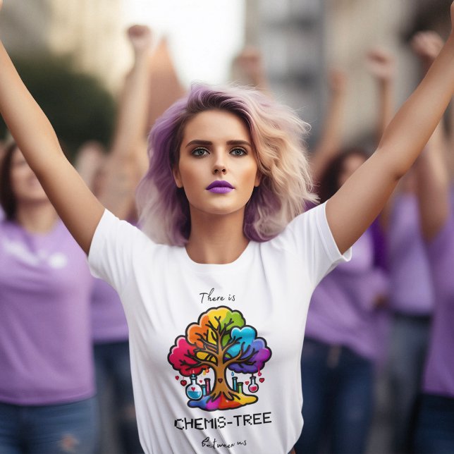 T-shirt CHEMIS-TREE rainbow 80s tree noir blanc (T-shirt CHEMIS-TREE rainbow 80s tree noir blanc)