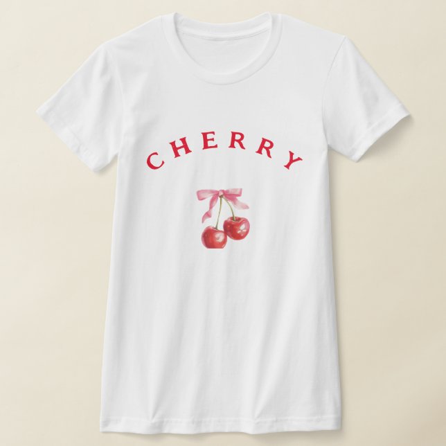 t-shirt "Cherry" minimaliste femme (Laydown)