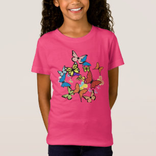 T-Shirt Children Butterfly-mönstrad