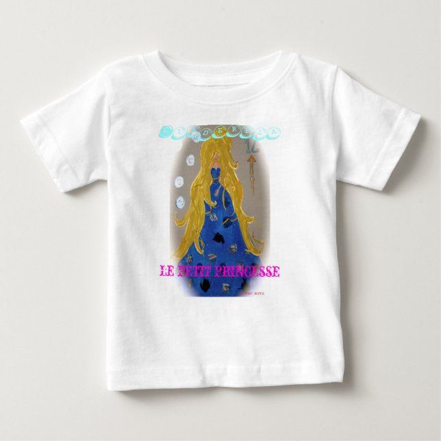 t-shirt Cinderela "Le petit princesse" infantil (Framsida)