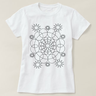 T-shirt - Circles and Stars Mandala to Färg