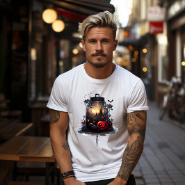 t-shirt citrouille, effrayant, halloween