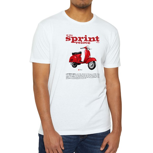 T-Shirt Classic Scooter V-150 Sprint V Red (Skapare uppladdad)
