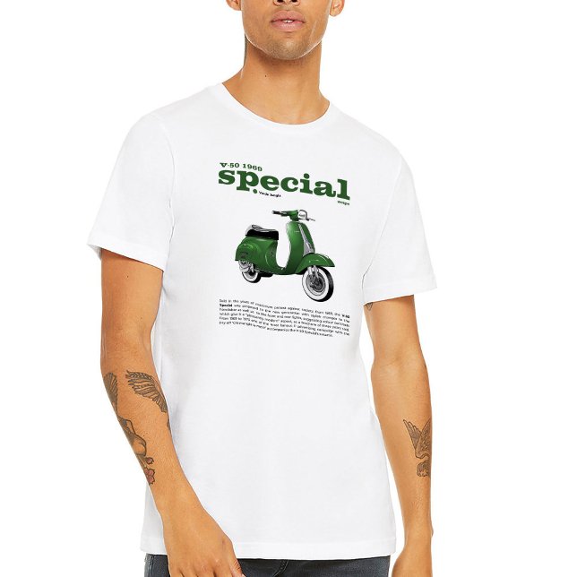 T-Shirt Classic Scooter V-50 Speciell Forest Grönt (Skapare uppladdad)
