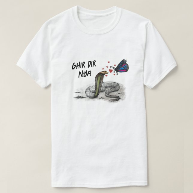 T-Shirt: Cobra & Butterfly Embrace T Shirt (Design framsida)