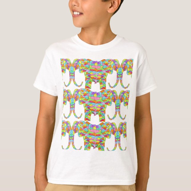 T-Shirt Colorful Elephant (Framsida)