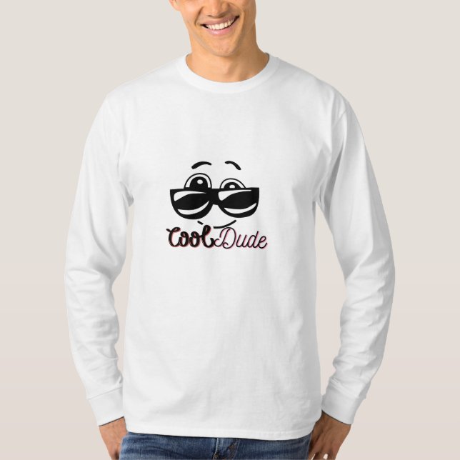 T-Shirt "Cool kille med skyddsglasögon - Långärmad (Framsida)