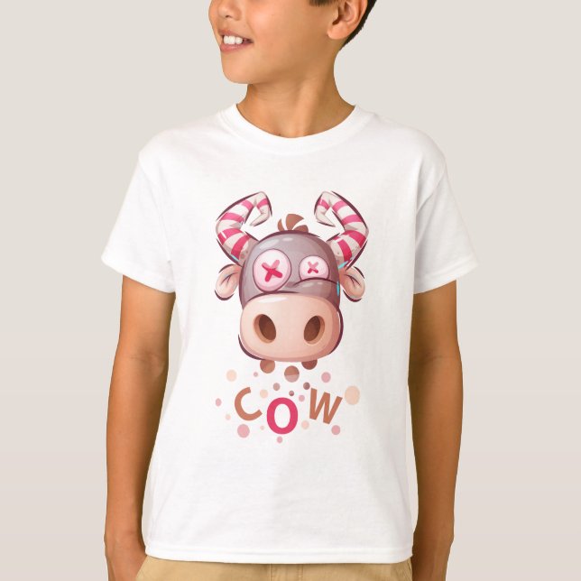 T-Shirt Cow som dränkts på Stil (Framsida)