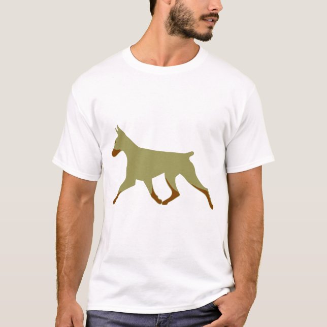 T-Shirt - Cropping Fawn och Rust Doberman Gait (Framsida)