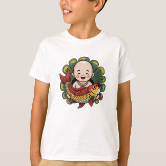 T-Shirt | Cute Boy med Lucky Koi