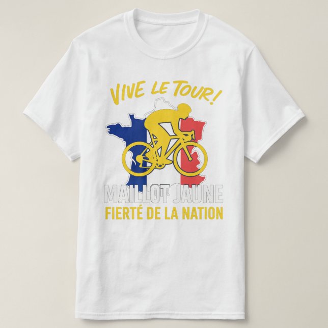 T-shirt Cyclisme Tour de France – Maillot Sportif  (Design framsida)