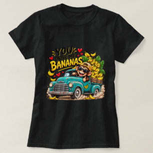 T-Shirt Damkläder Rolig Apa Grafiska Toppar