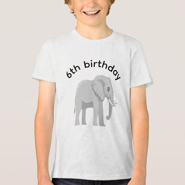 T-shirt d'anniversaire personnalisé éléphant (Framsida)