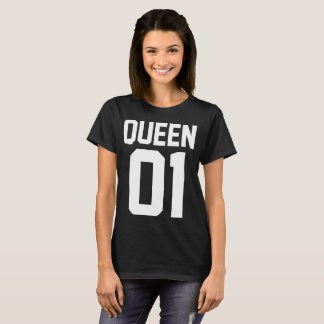 T-shirt de Amor para parejas King y Queen en Negro